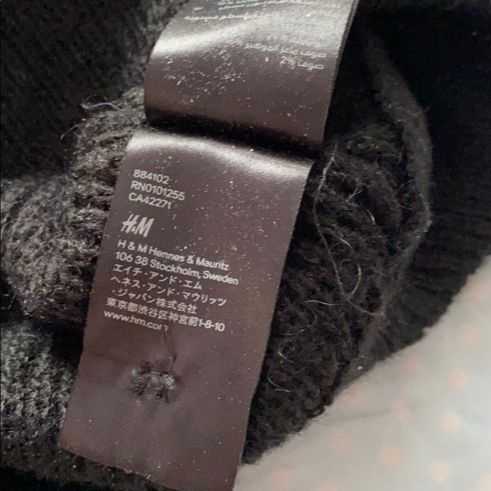 Black short sleeve cowlneck sweater tunic - Picture 5 of 5